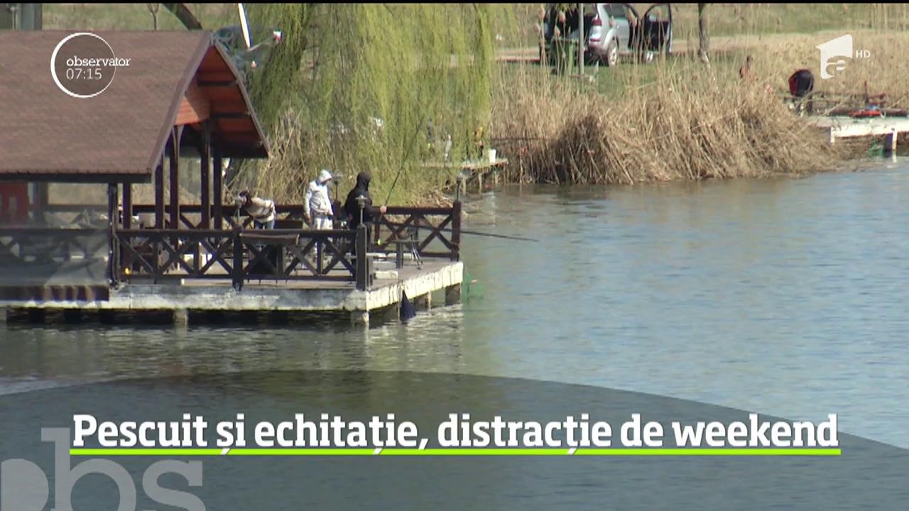 &Icirc;n weekend, şi bucureştenii au profitat de vremea frumoasă şi s-au relaxat pe l&acirc;ngă Capitală