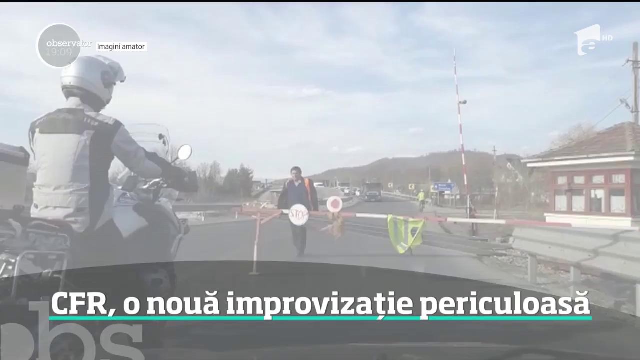 Improvizație periculoasă. CFR pune din nou &icirc;n pericol viaţa oamenilor!