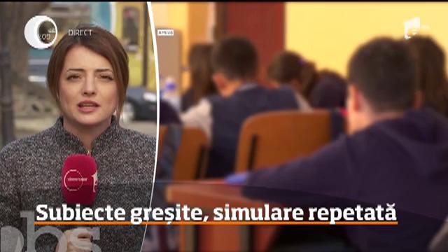 Subiecte greșite, simulare repetată. C&acirc;ţiva elevi de clasa a VIII-a din judeţul Bacău au primit la simulare subiectele de anul trecut
