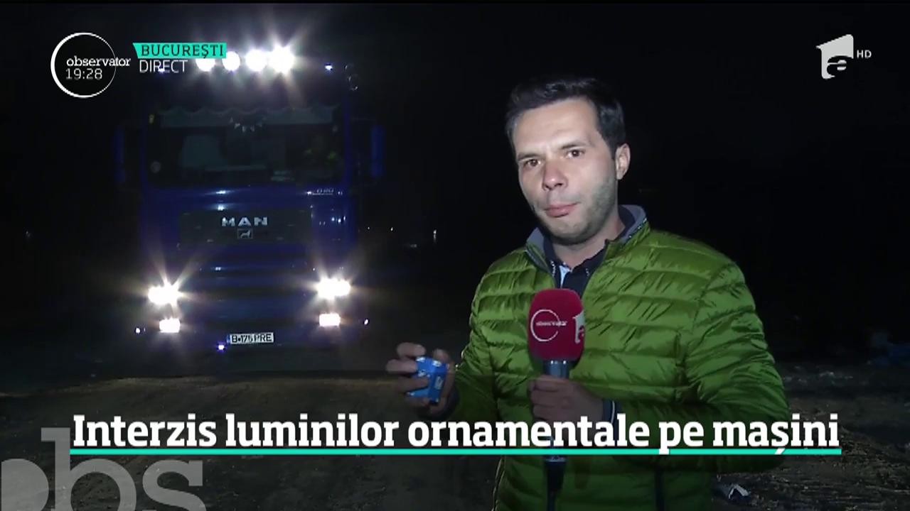 Luminile puternice montate pe camioane şi maşini, interzise prin lege