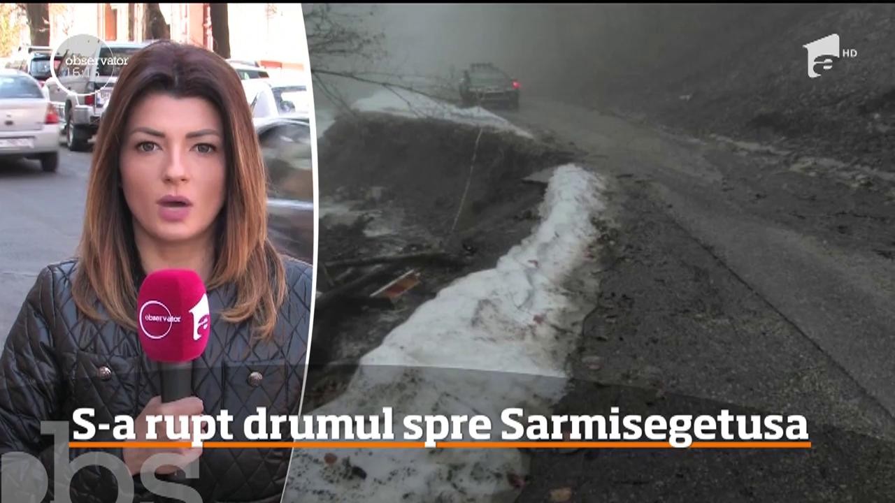 Alunecări de teren majore. Drumul spre Sarmizegetusa Regia s-a surpat din nou