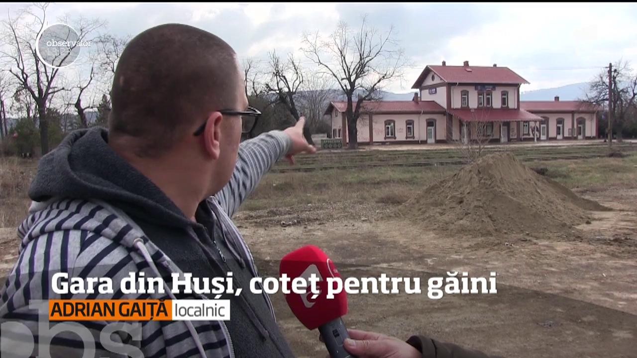 Gara Huşi din Vaslui zace &icirc;n paragină de ani buni! Pe vremuri, era un furnicar de oameni şi trenuri