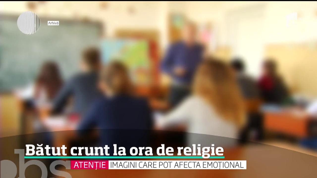 Un preot a bătut un elev la ora de religie pentru că a refuzat să se &icirc;nchine! Copilul a ajuns plin de s&acirc;nge la spital, după ce a leşinat &icirc;n curtea şcolii