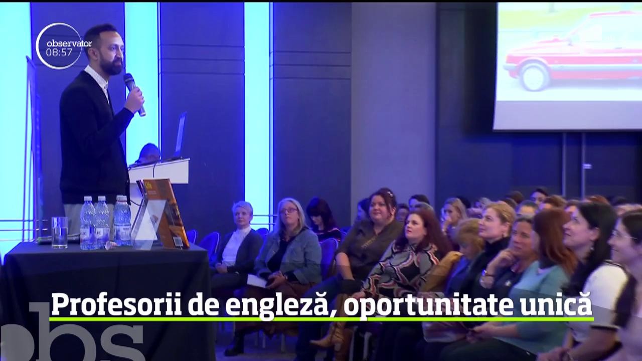 Mii de profesori din Rom&acirc;nia, oportunitate inedită. Mai mulţi speakeri internaţionali le-au prezentat metode noi de predare a limbii engleze