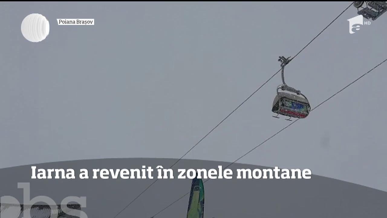 Iarna a revenit &icirc;n zonele montane. Temperaturile au scăzut cu 10 grade peste noapte