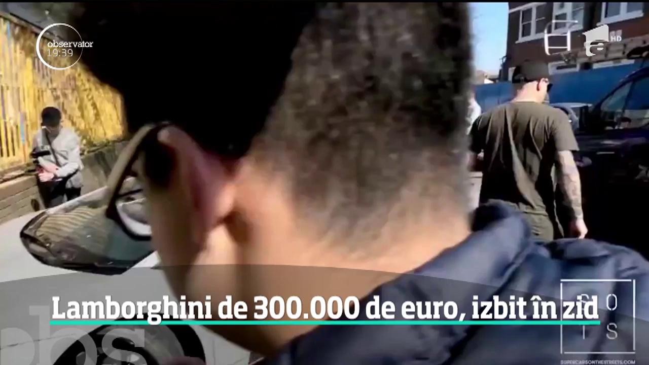 Un Lamborghini a fost făcut praf &icirc;n doar c&acirc;teva secunde