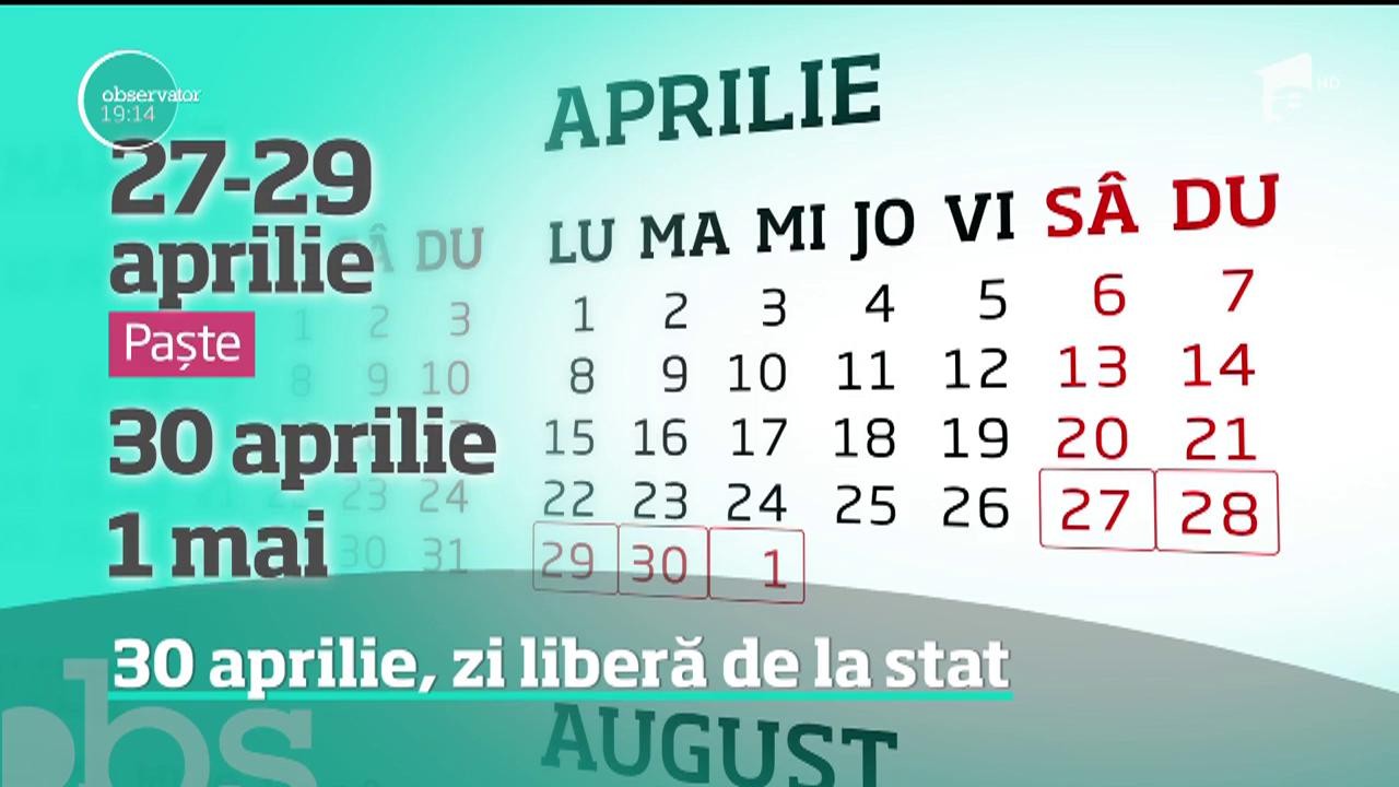 Guvernul leagă Paştele de 1 Mai şi le oferă bugetarilor o minivacanţă de şase zile!