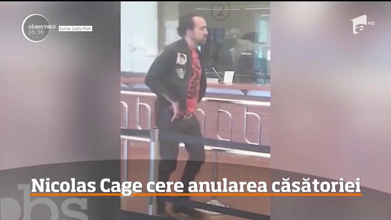 Nicholas Cage vrea să redevină burlac, la patru zile după ce s-a căsătorit pentru a patra oară