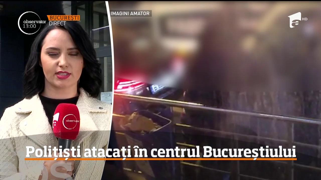 Au fost trase focuri de avertisment &icirc;n centrul Capitalei, după ce un bărbat a ameninţat o patrulă de Poliţie cu un cuţit!