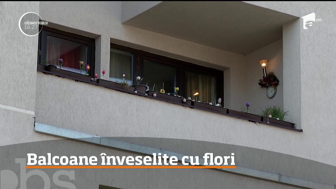 Bucureştiul nu este cel mai vesel oraş, din punct de vedere cromatic, dar florile din balcoane &icirc;nveselesc faţadele gri ale blocurilor