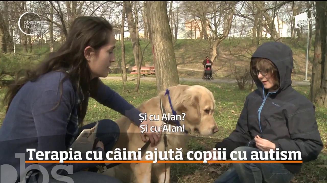 Copiii care suferă de anumite forme de autism pot face progrese foarte mari cu ajutorul terapiei cu c&acirc;ini