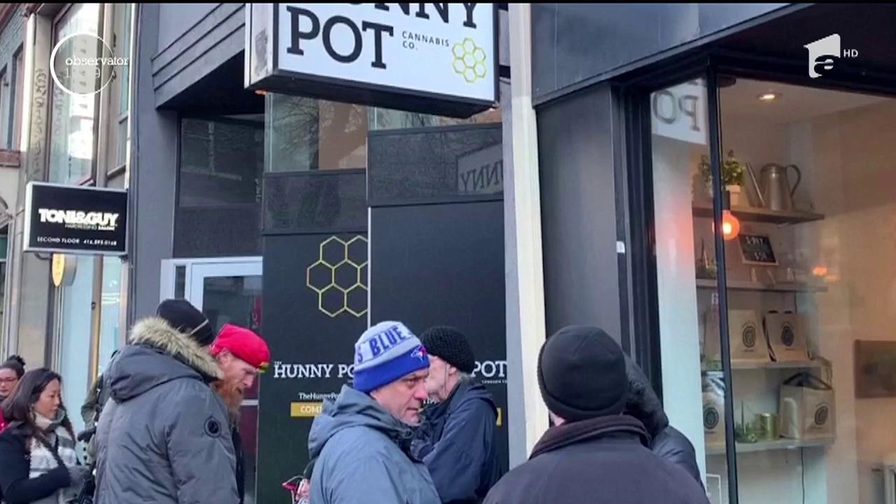 Cozi uriașe la primele magazine de Cannabis din Canada