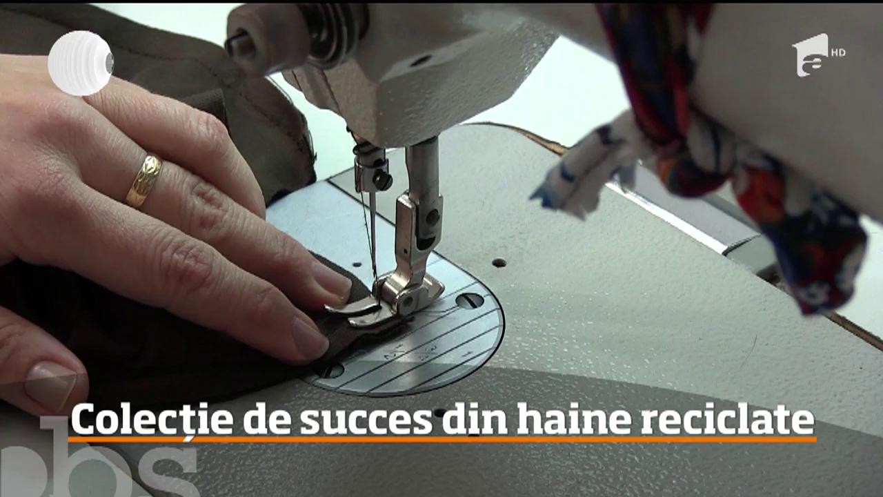 O t&acirc;nără designer vestimentar din Cluj-Napoca a reuşit să creeze o colecţie de materiale textile reciclate