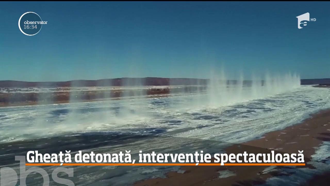 Chinezii au detonat gheaţa de pe fluviul Amur, de la graniţa cu Rusia