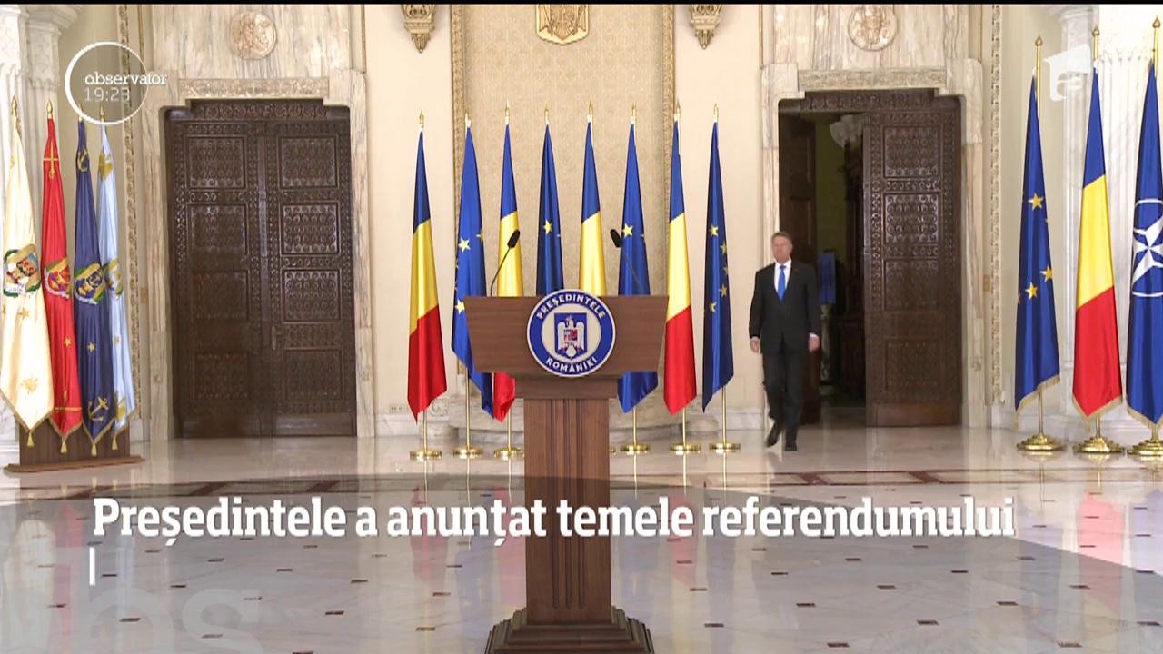 Rom&acirc;nii au aflat care sunt temele la referendumul de luna viitoare. Preşedintele vrea două intrebări pe buletinul de vot
