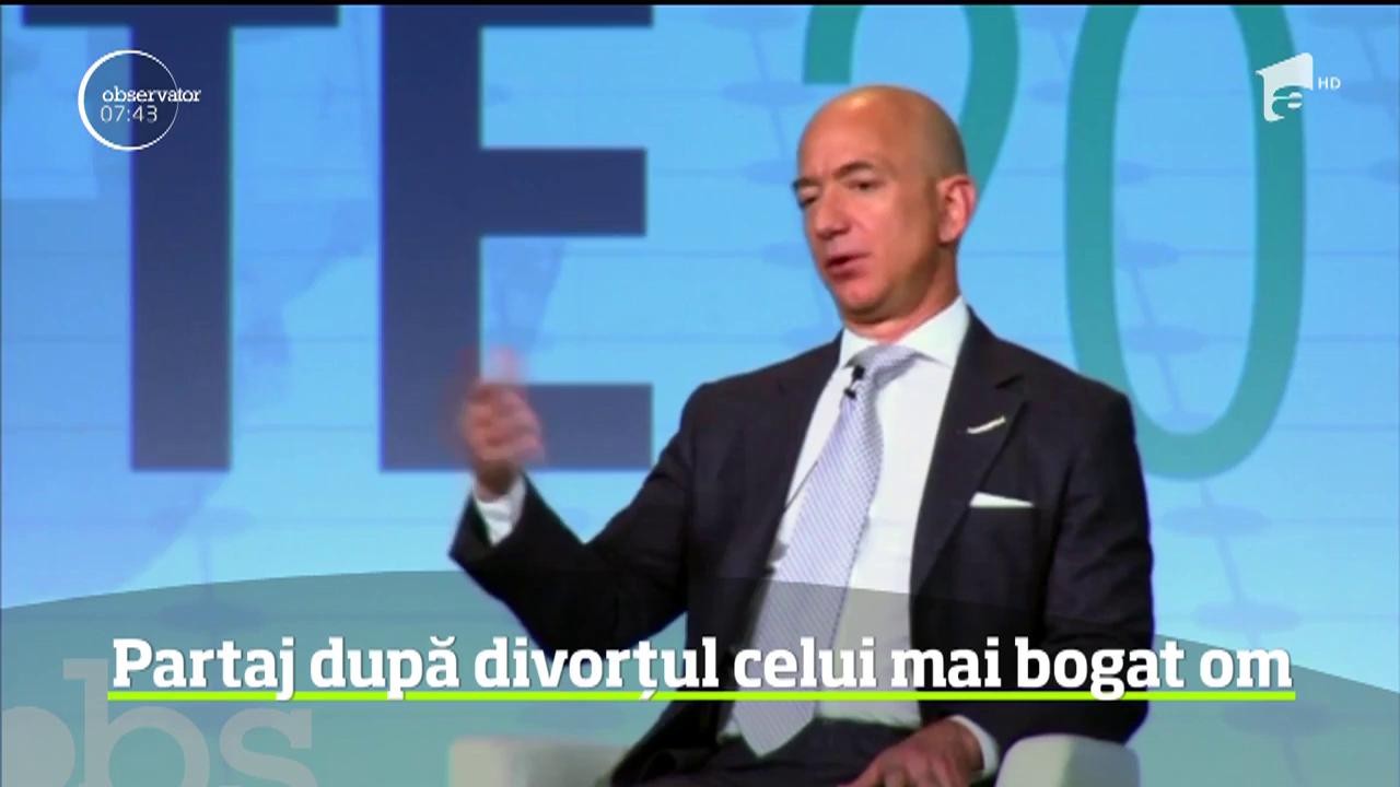 Şi după divorţ, Jeff Bezos, şeful de la Amazon, răm&acirc;ne cel mai bogat om din lume, deşi i-a cedat fostei soţii o avere consistentă