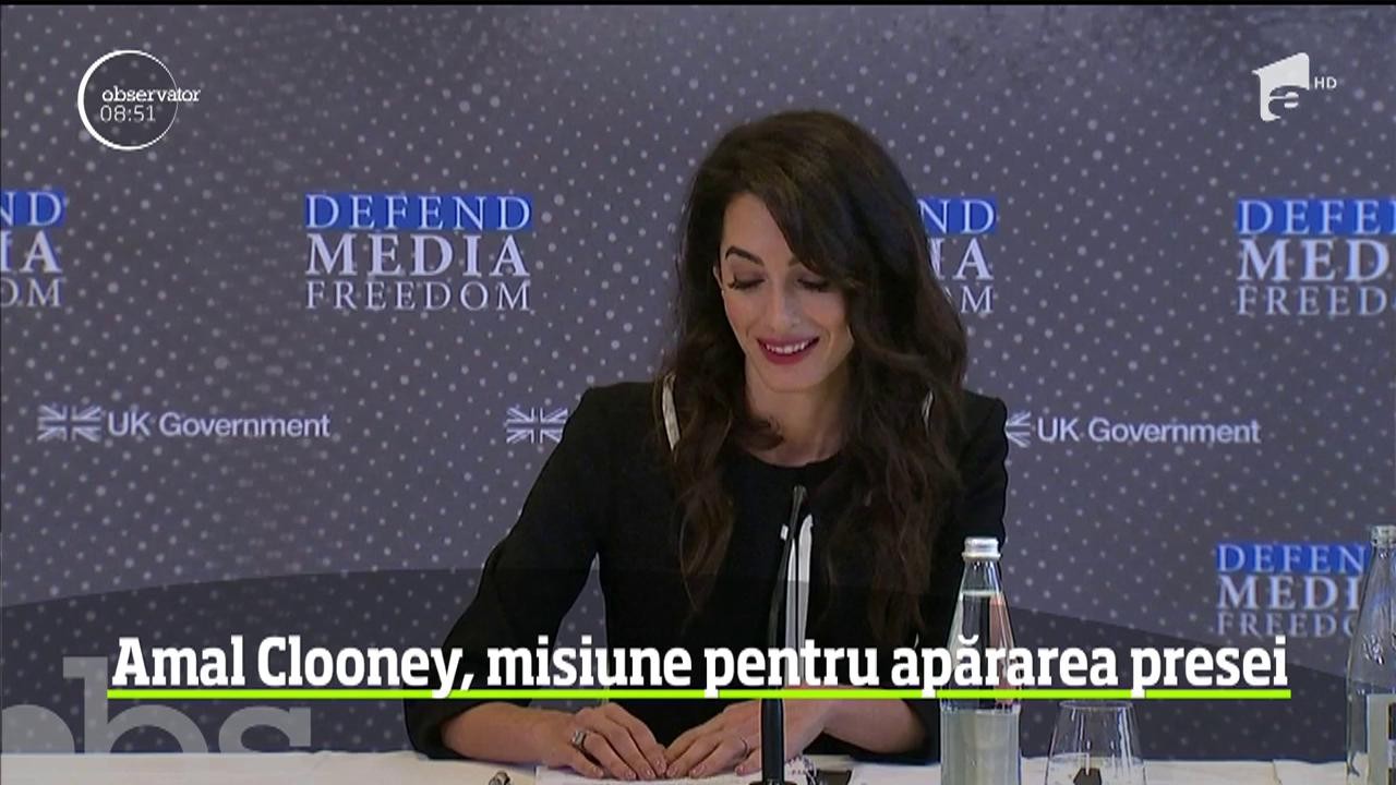 Amal Clooney, misiune pentru apărarea presei