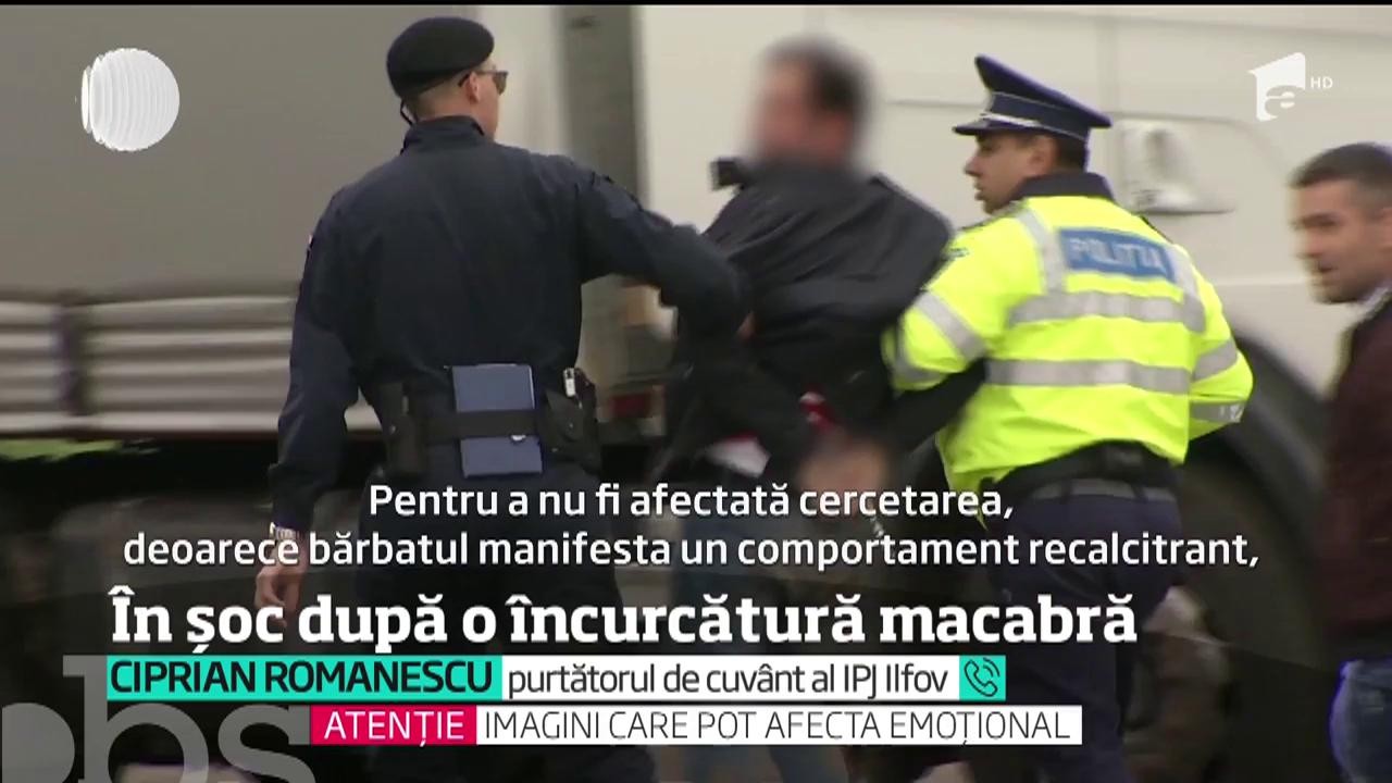 Momente dramatice la cercetarea unui accident rutier. Un martor a trăit un şoc emoţional puternic, iar poliţiştii au fost nevoiţi să &icirc;l &icirc;ncătuşeze