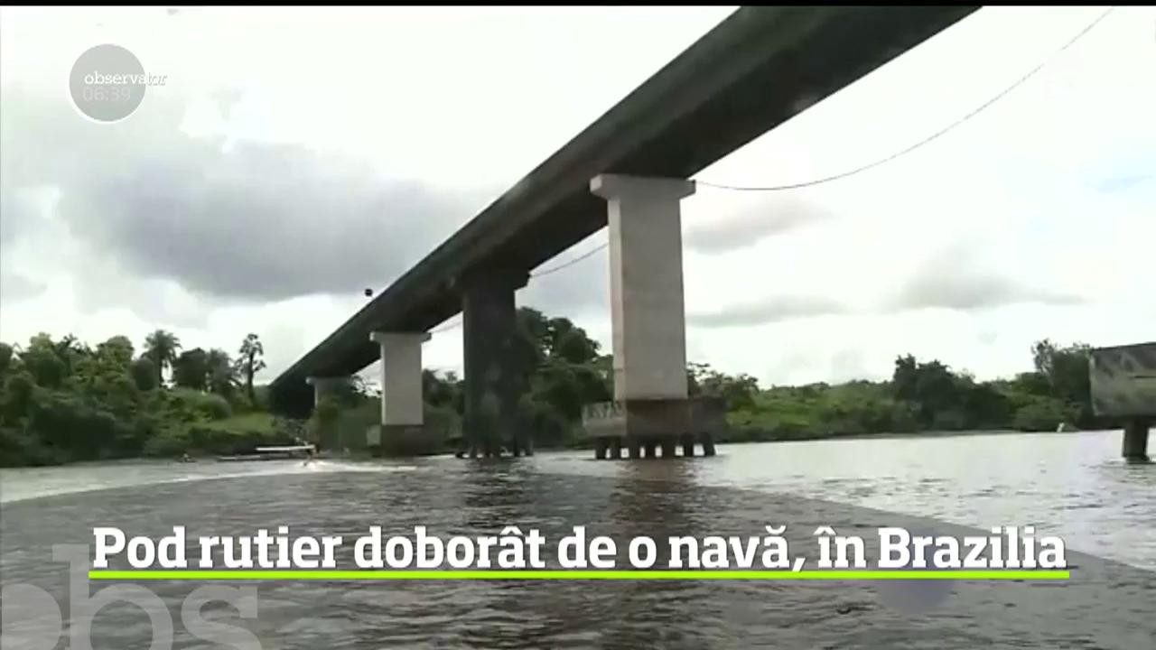 Pod rutier dobor&acirc;t de o navă, &icirc;n Brazilia