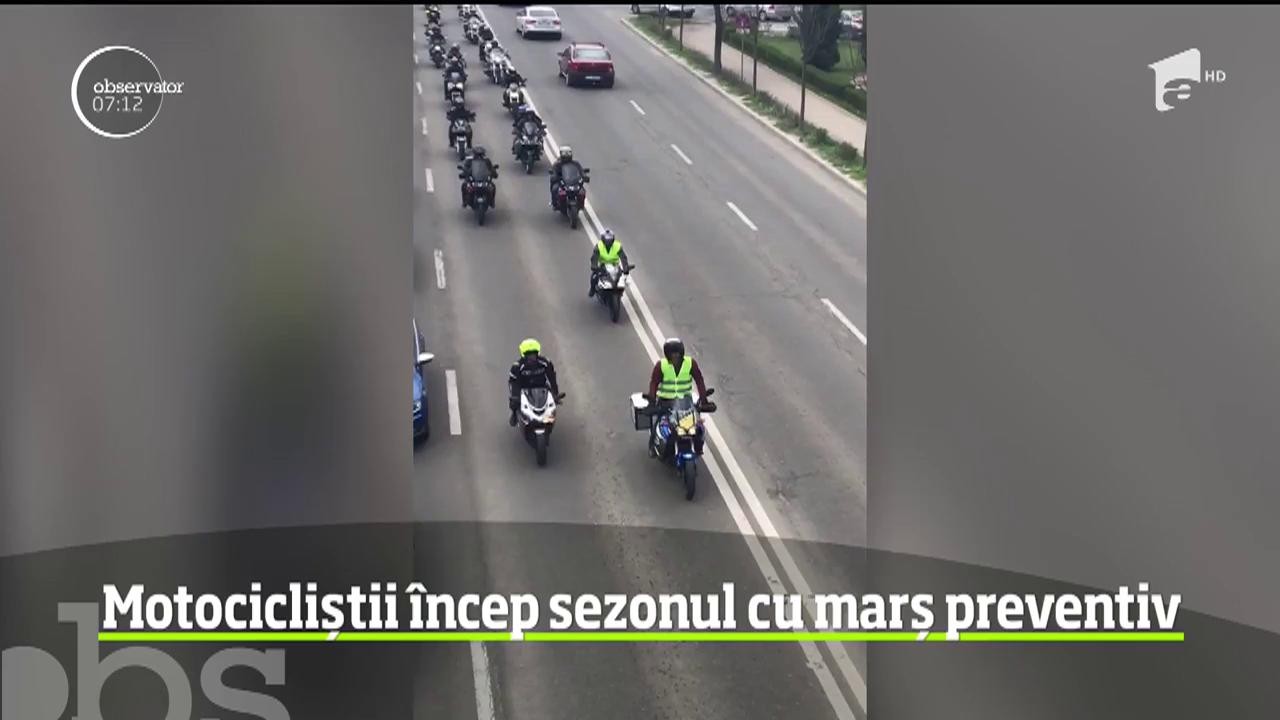 Motocicliștii &icirc;ncep sezonul cu marș preventiv