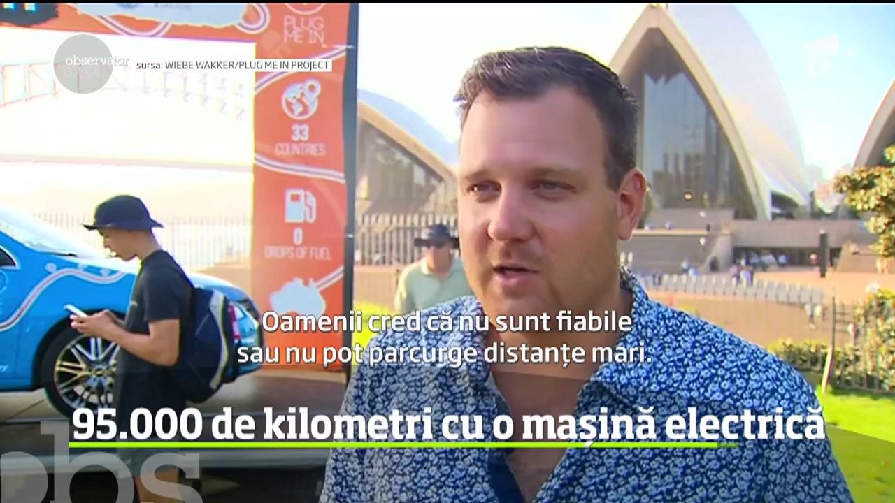Un olandez pasionat de aventuri a &icirc;ncheiat, la Sydney, cea mai lungă călătorie efectuată vreodată cu o maşină electrică