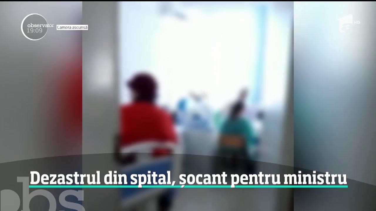 Dezastru, haos şi nepăsare - sunt cuvintele ministrului Sănătăţii, după un control-surpriză &icirc;n miez de noapte la spitalul Judeţean din Constanţa