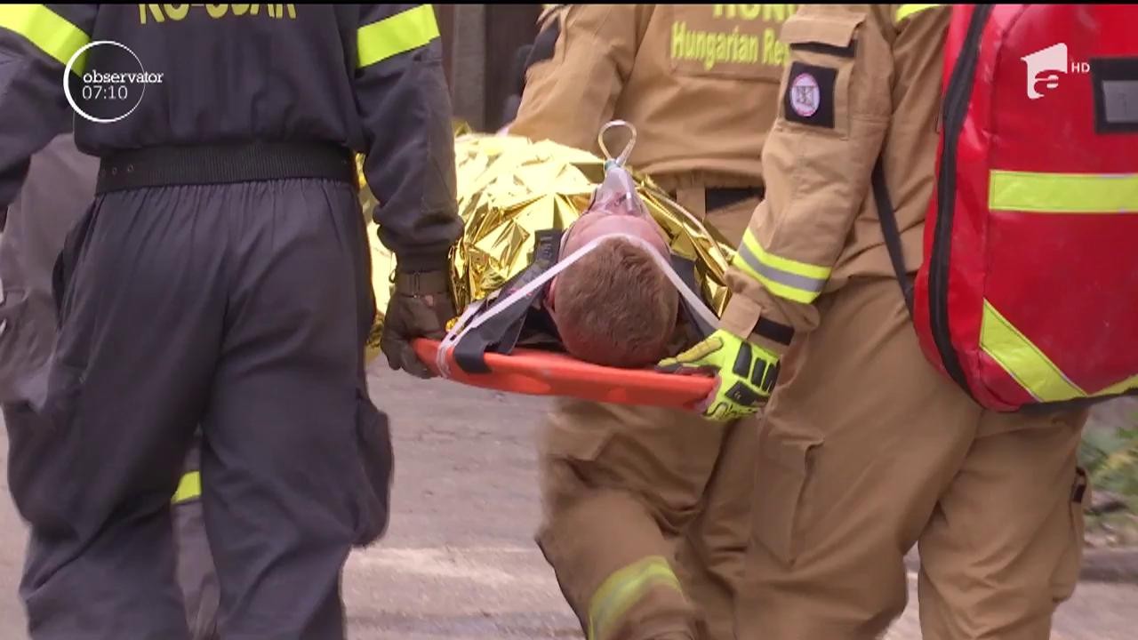 Mobilizare de forţe &icirc;n Capitală! După un bombardament, pompierii şi salvatorii intervin sub steagul NATO