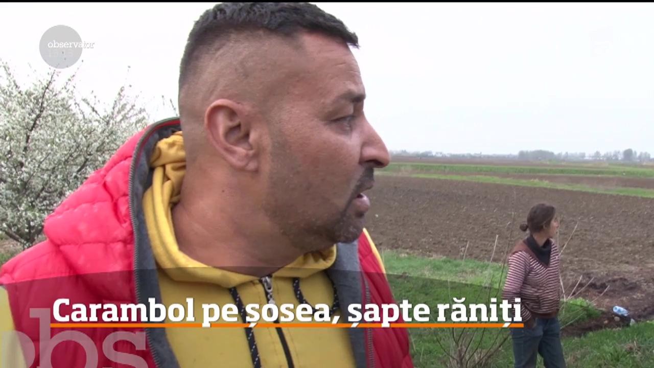 Şapte persoane au ajuns la spital, după ce trei autoturisme s-au ciocnit &icirc;n judeţul D&acirc;mboviţa!