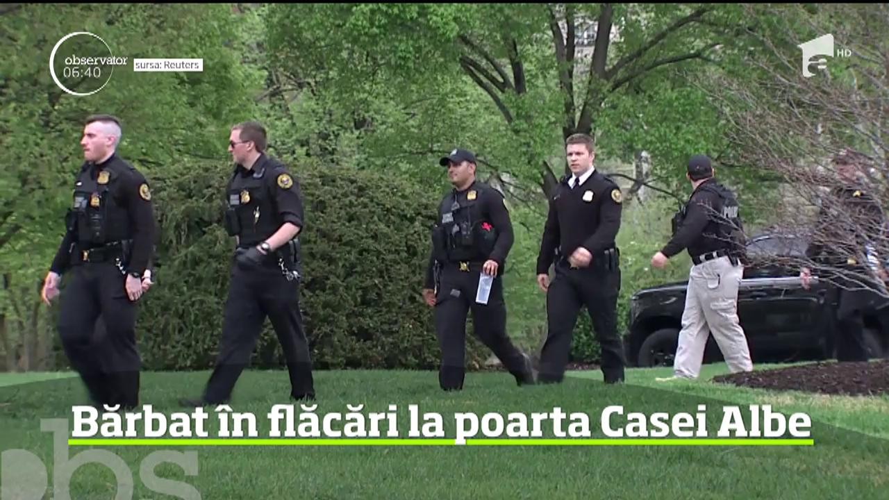 Un bărbat aflat &icirc;ntr-un cărucior electric şi-a dat foc l&acirc;ngă Casa Albă