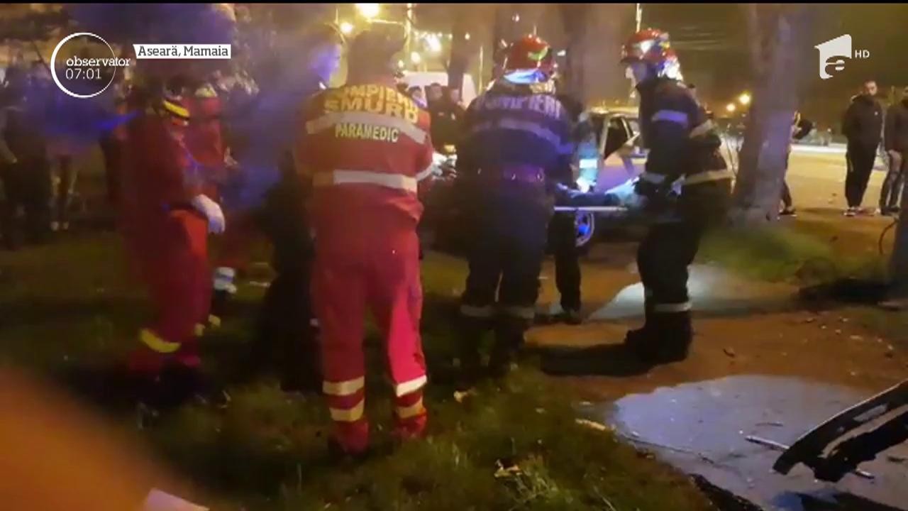 Accident grav &icirc;n Mamaia. Trei tineri au ajuns la spital, iar o t&acirc;nără este &icirc;n comă