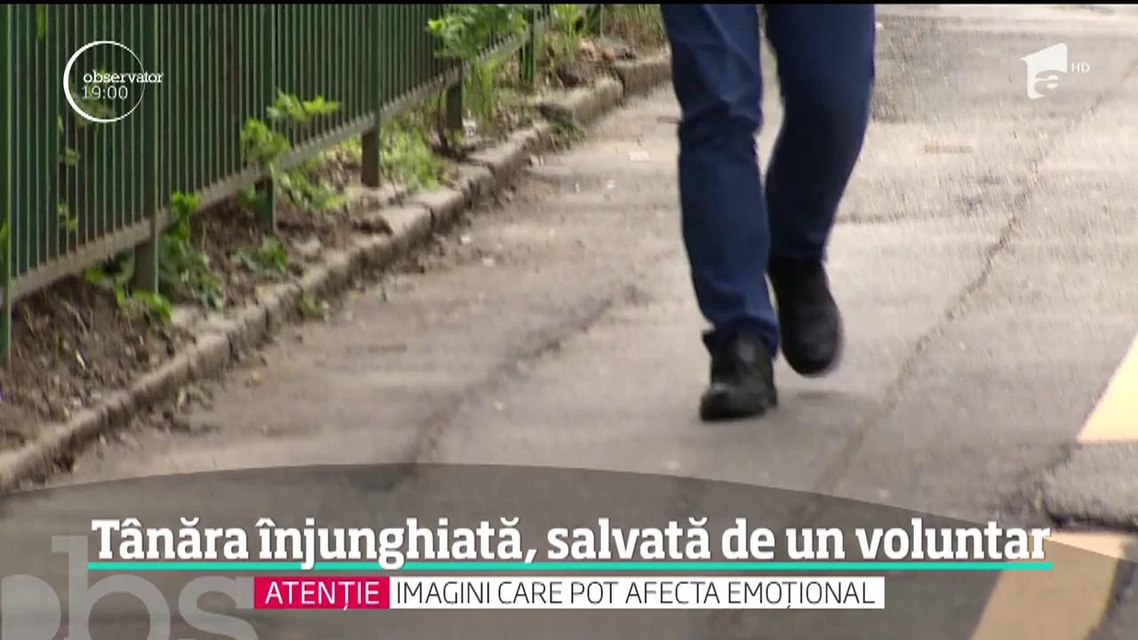 T&acirc;năra mamă &icirc;njunghiată de fostul iubit &icirc;ntr-un magazin din Capitală, salvată de un voluntar. T&acirc;nărul a mai salvat și anul trecut un om