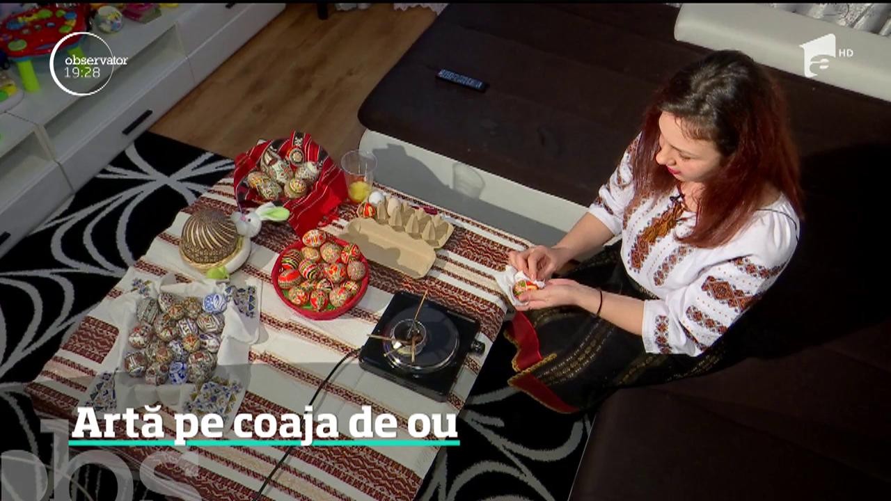 Artă pe coajă de ou. Un ou de Paște pot să coste şi c&acirc;teva sute de lei