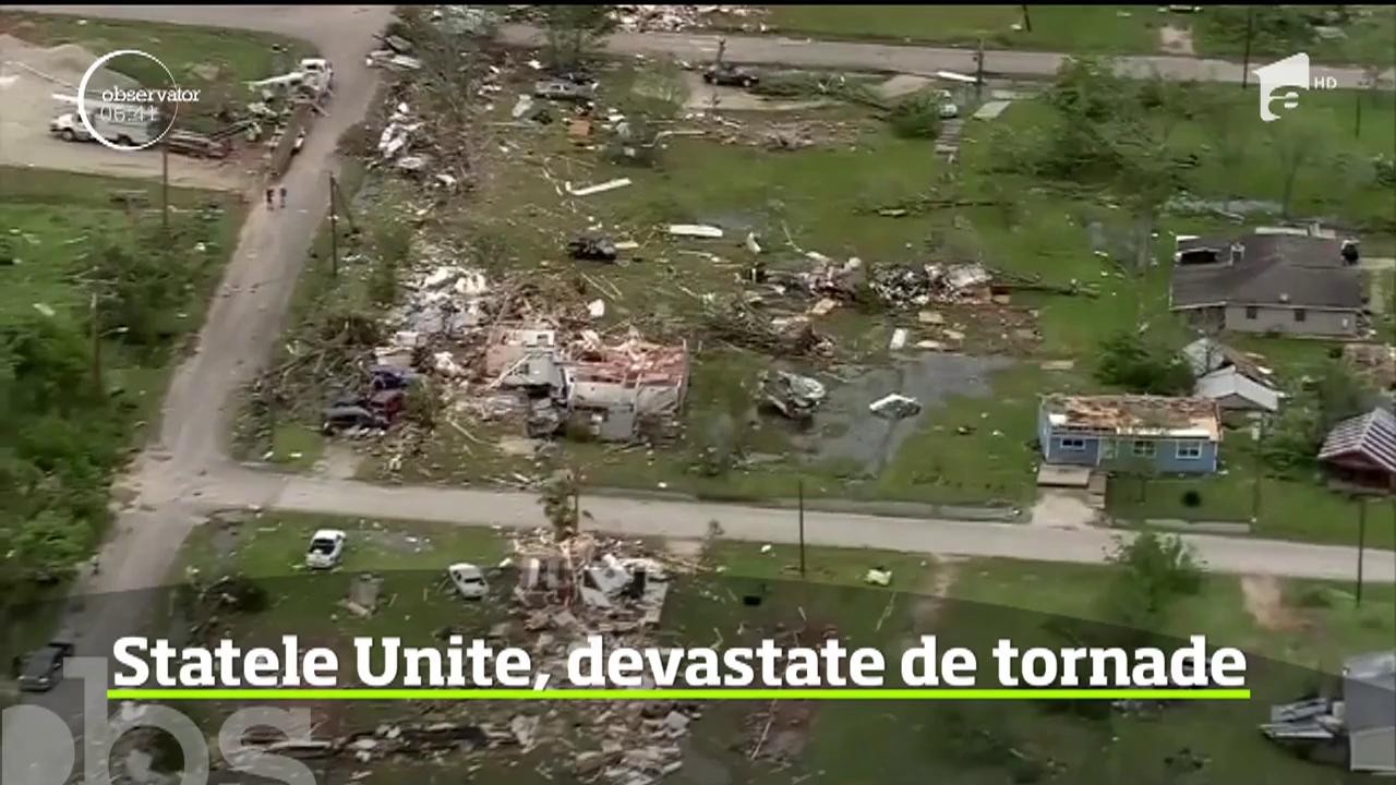 Tornadele fac noi victime &icirc;n Statele Unite. Bilanţul a ajuns p&acirc;nă acum la 5 morţi, &icirc;n centrul şi sud-estul ţării