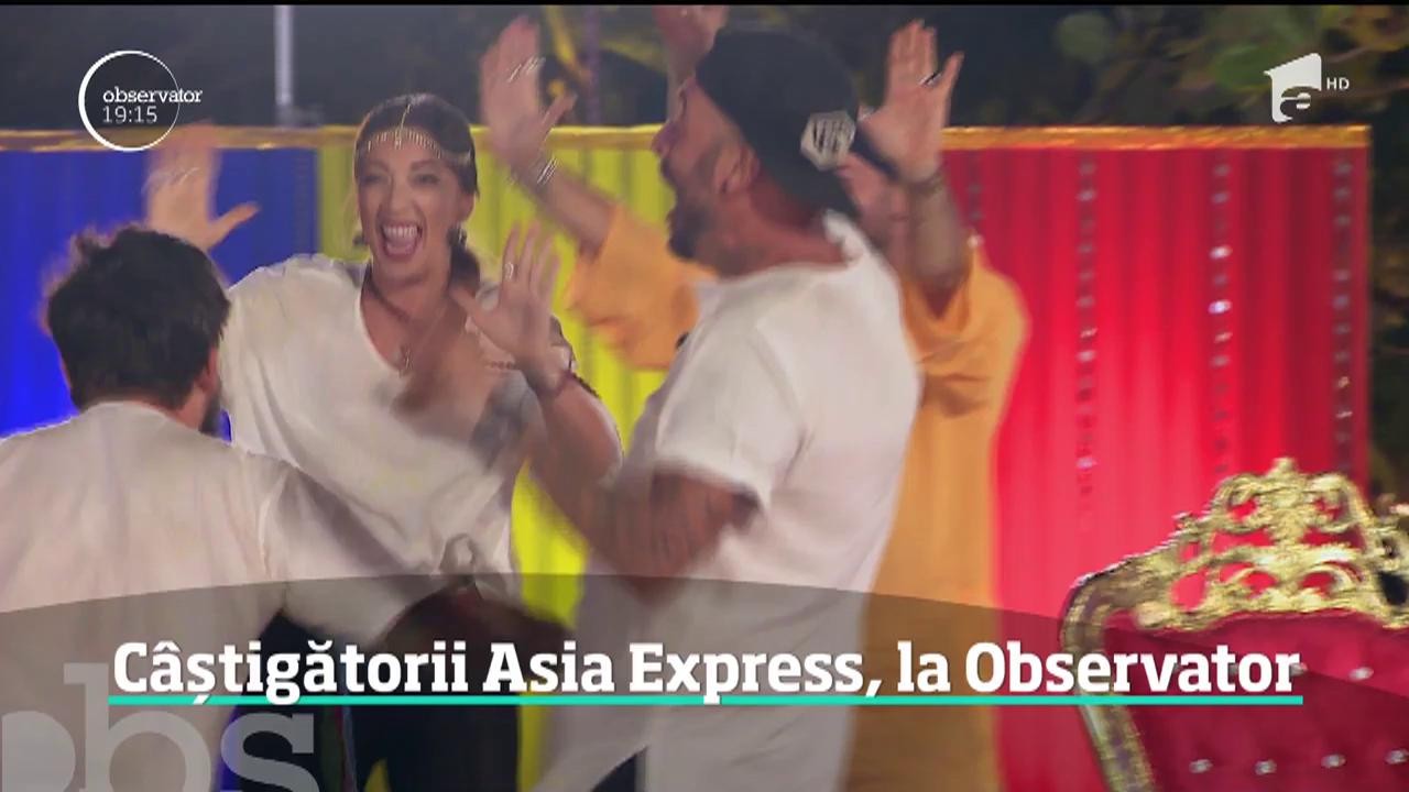 Oase şi CRBL, c&acirc;ştigătorii din finala Asia Express, la Observator