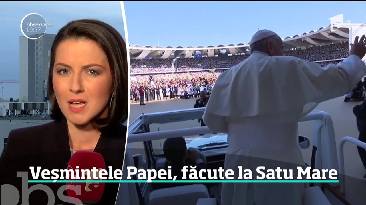 &Icirc;n timpul vizitei &icirc;n Rom&acirc;nia, Suveranul Pontif va purta veşminte confecţionate la Satu Mare