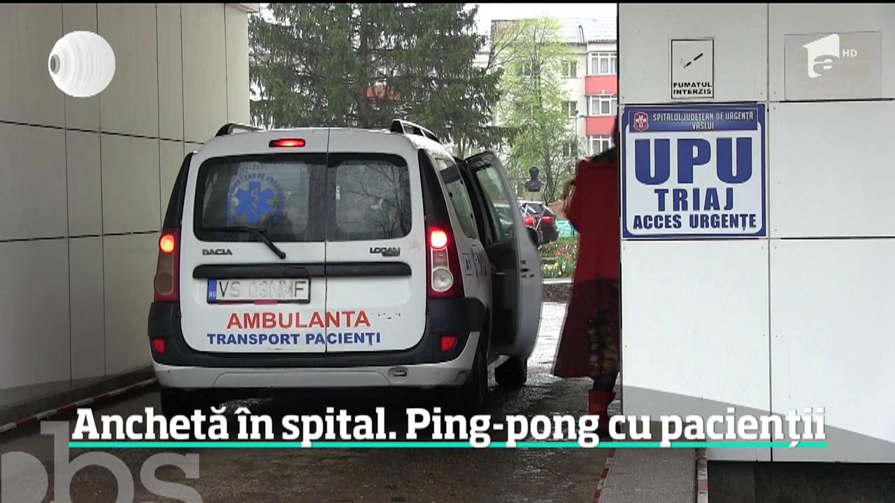 Anchetă la Spitalul din Vaslui după ce o asistentă a &icirc;ncurcat pacienţii &icirc;ntre ei