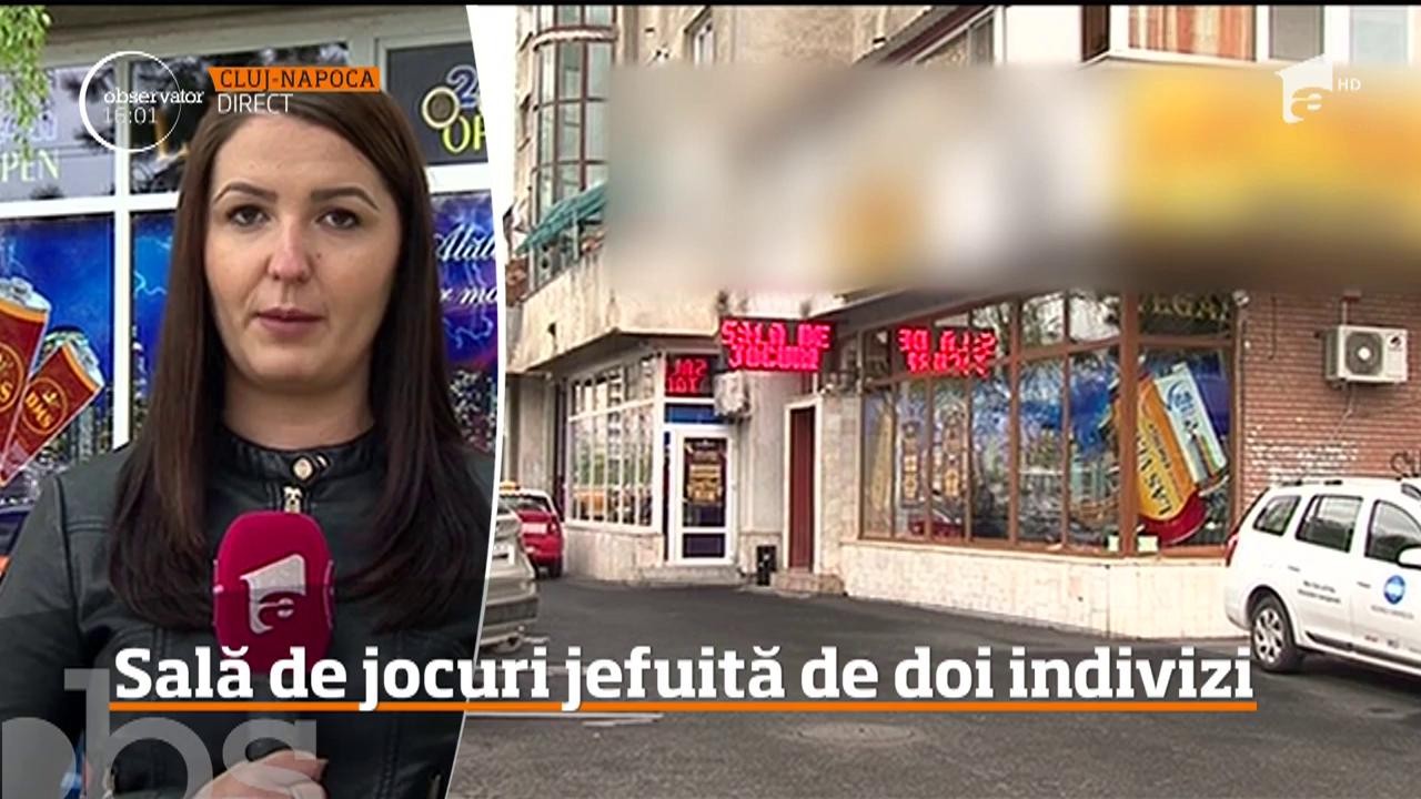 Doi indivizi &icirc;narmaţi cu un pistol şi un cuţit au jefuit o sală de jocuri din Cluj-Napoca!