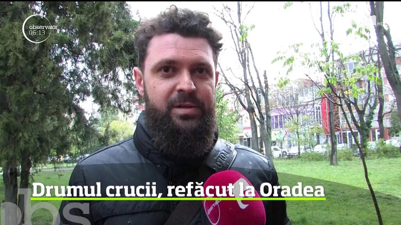 Drumul crucii, refăcut la Oradea, de c&acirc;teva sute de credincioşi greco-catolici