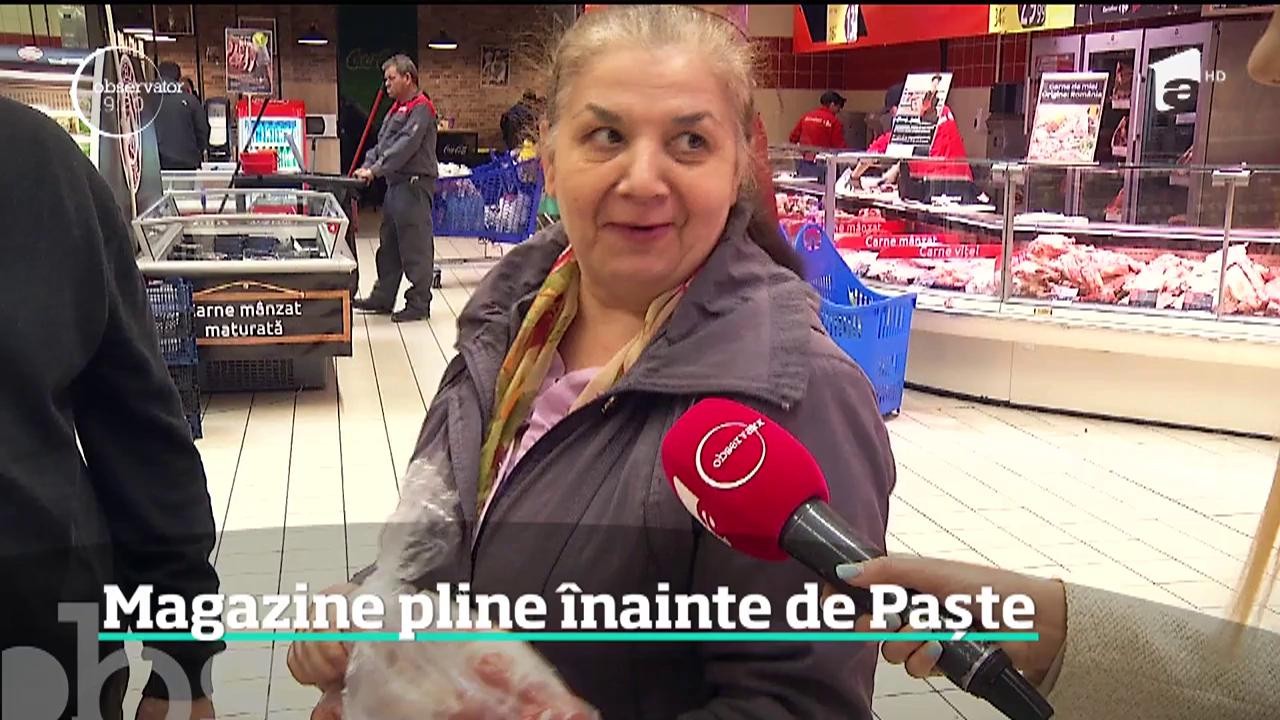 Magazine pline &icirc;nainte de ajunul Paştelui catolic şi al Floriilor. Au fost cozi la carne şi la raionul de peşte