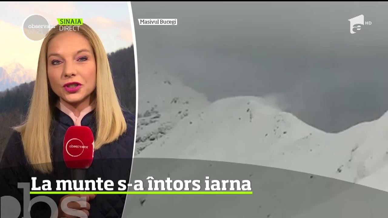 La munte s-a &icirc;ntors iarna. A nins abundent &icirc;n Bucegi