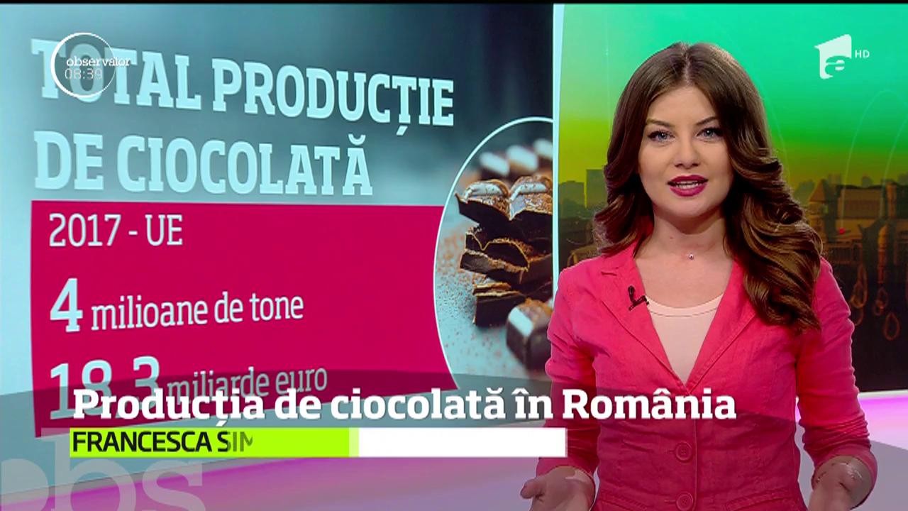 Beneficiile consumului de ciocolată. C&acirc;te milioane de tone de ciocolată au fost produse &icirc;n Europa