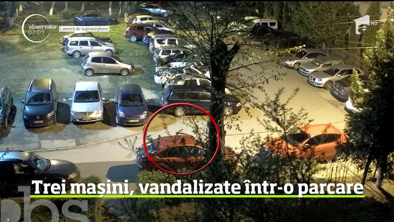 Un bărbat a făcut ravagii &icirc;ntr-o parcare din Bacău
