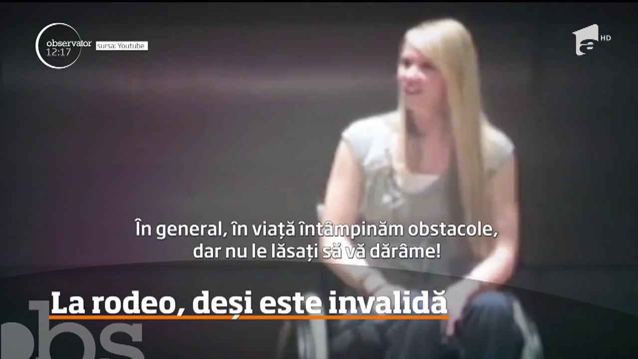 Amberley Snyder, concurentă la rodeo, a suferit un tragic accident de maşină şi a rămas imobilizată, iar t&acirc;năra nu a renunţat să practice călăria