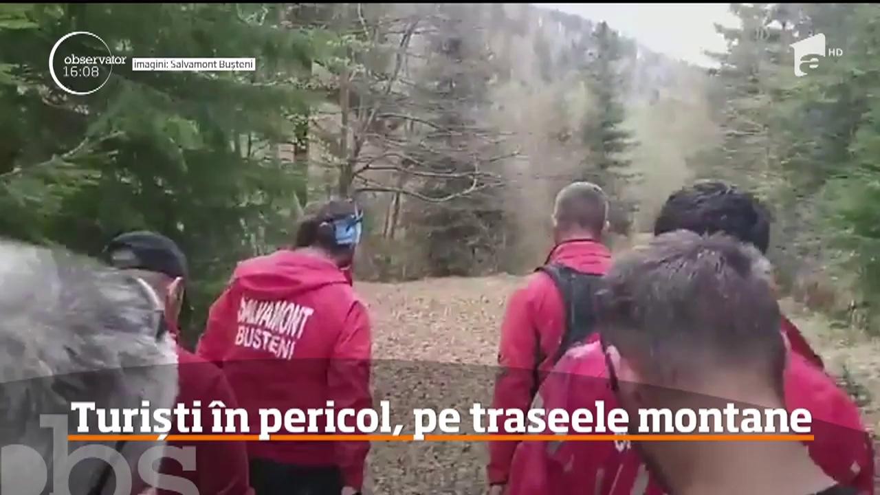 Turiști &icirc;n pericol, pe munte