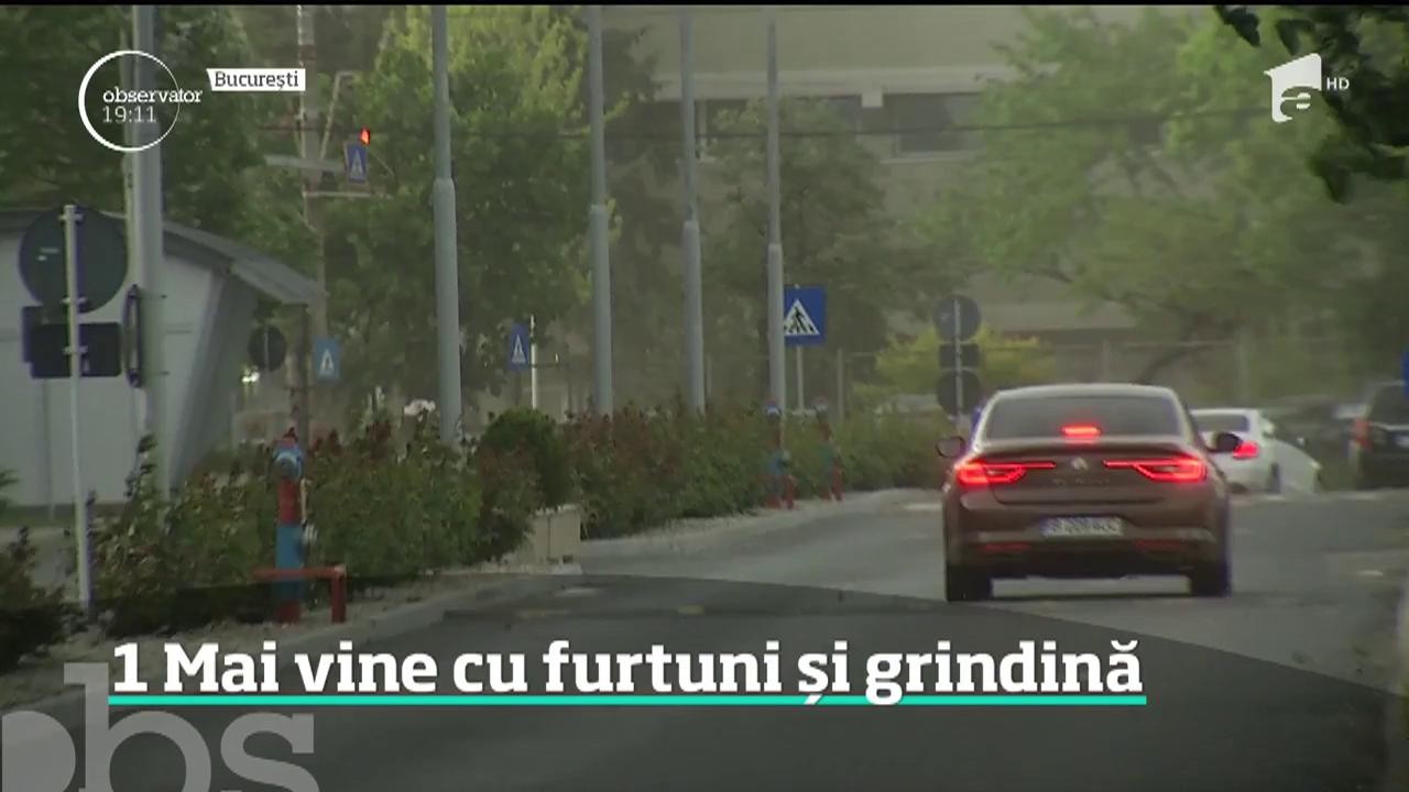 1 Mai vine cu furtuni și grindină. Meteorologii au emis o avertizare cod galben de ploi şi vijelii