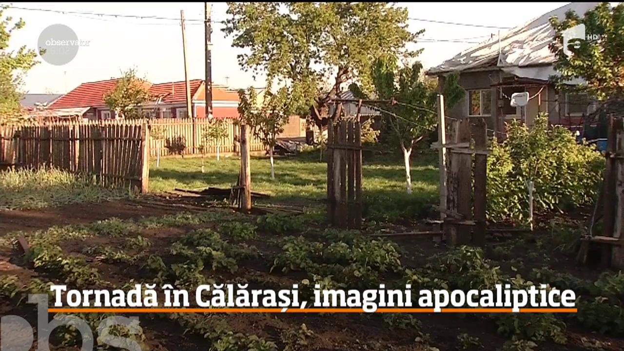 A rămas dezastru &icirc;n urma tornadei uriaşe care a declanşat alerta de cod roşu &icirc;n sudul Rom&acirc;niei