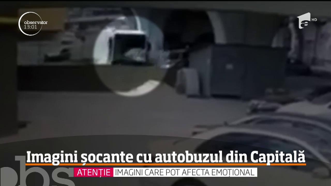 Au apărut imagini şocante cu momentul &icirc;n care un autobuz scăpat de sub control loveşte maşini, &icirc;n București