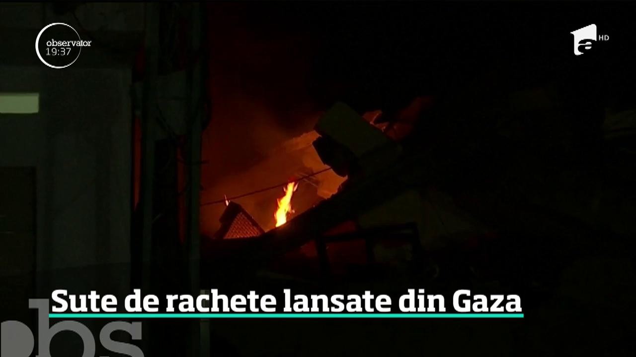 Sute de rachete lansate din Gaza către Israel