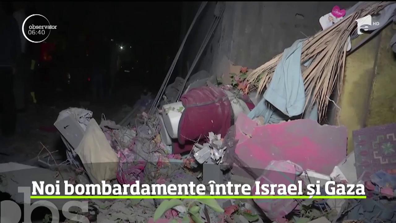 Noi bombardamente &icirc;ntre Israel și Gaza