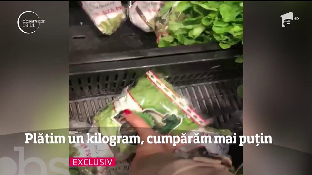 Fructele şi legumele ambalate &icirc;n pungi nu au &icirc;ntotdeauna greutatea de pe ambalaj